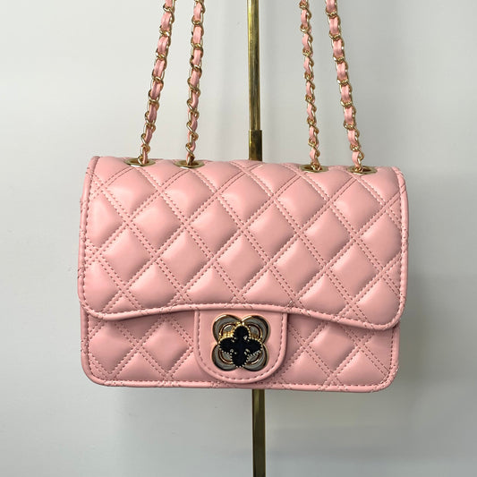[YX]Pink lattice bag