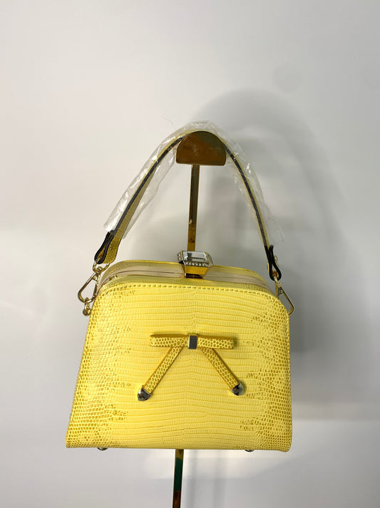 [YX]Yellow Bow Banquet Bag