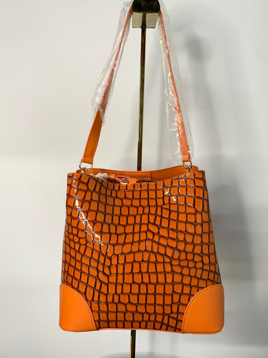 [YX]Orange lattice Bag
