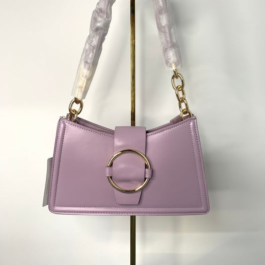[YX] Gold circle purple bag