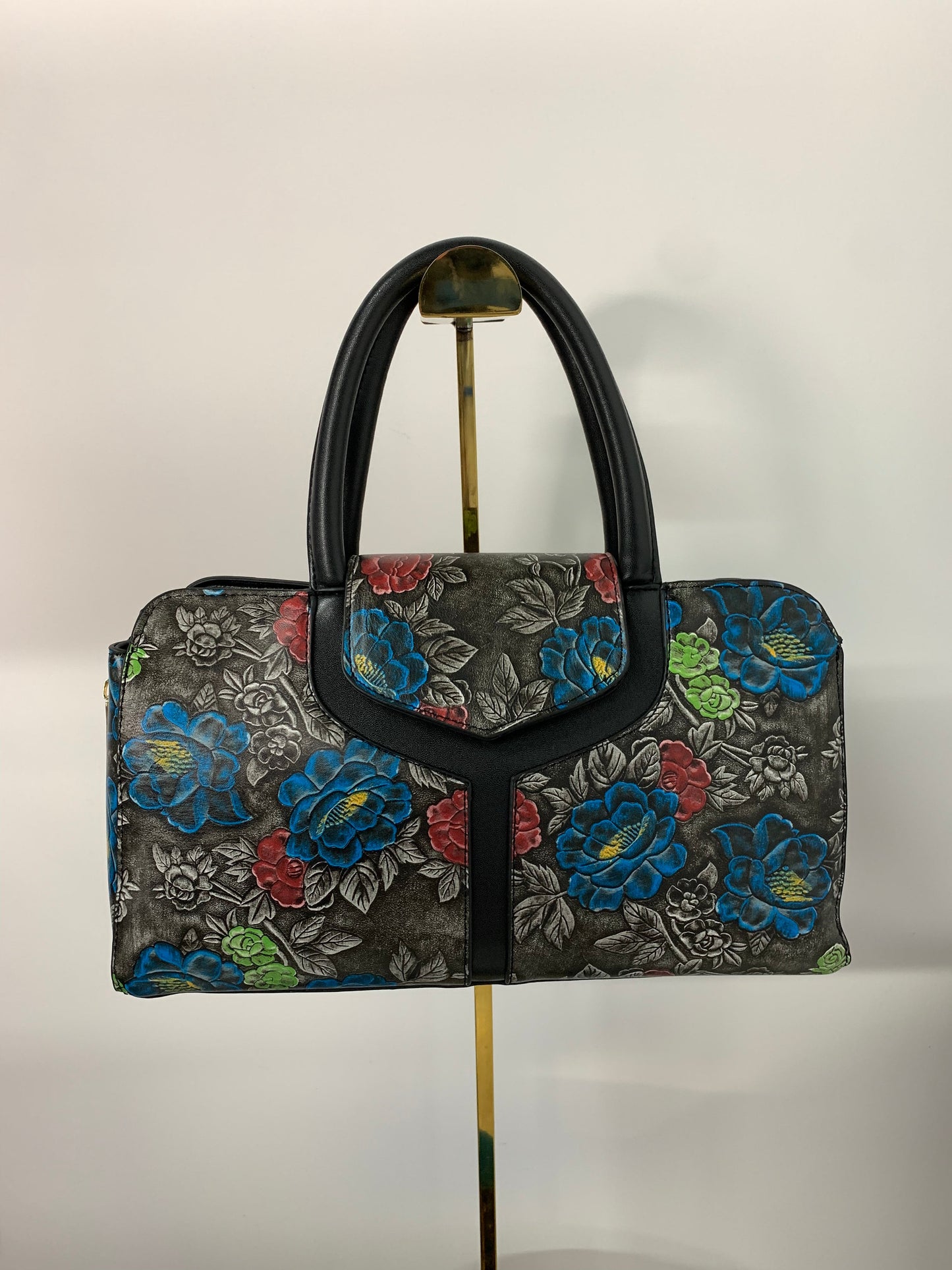 [199.99] Flower pattern black bag
