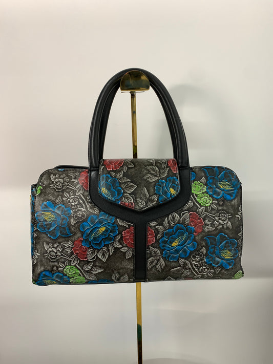 [YX] Flower pattern black bag-1
