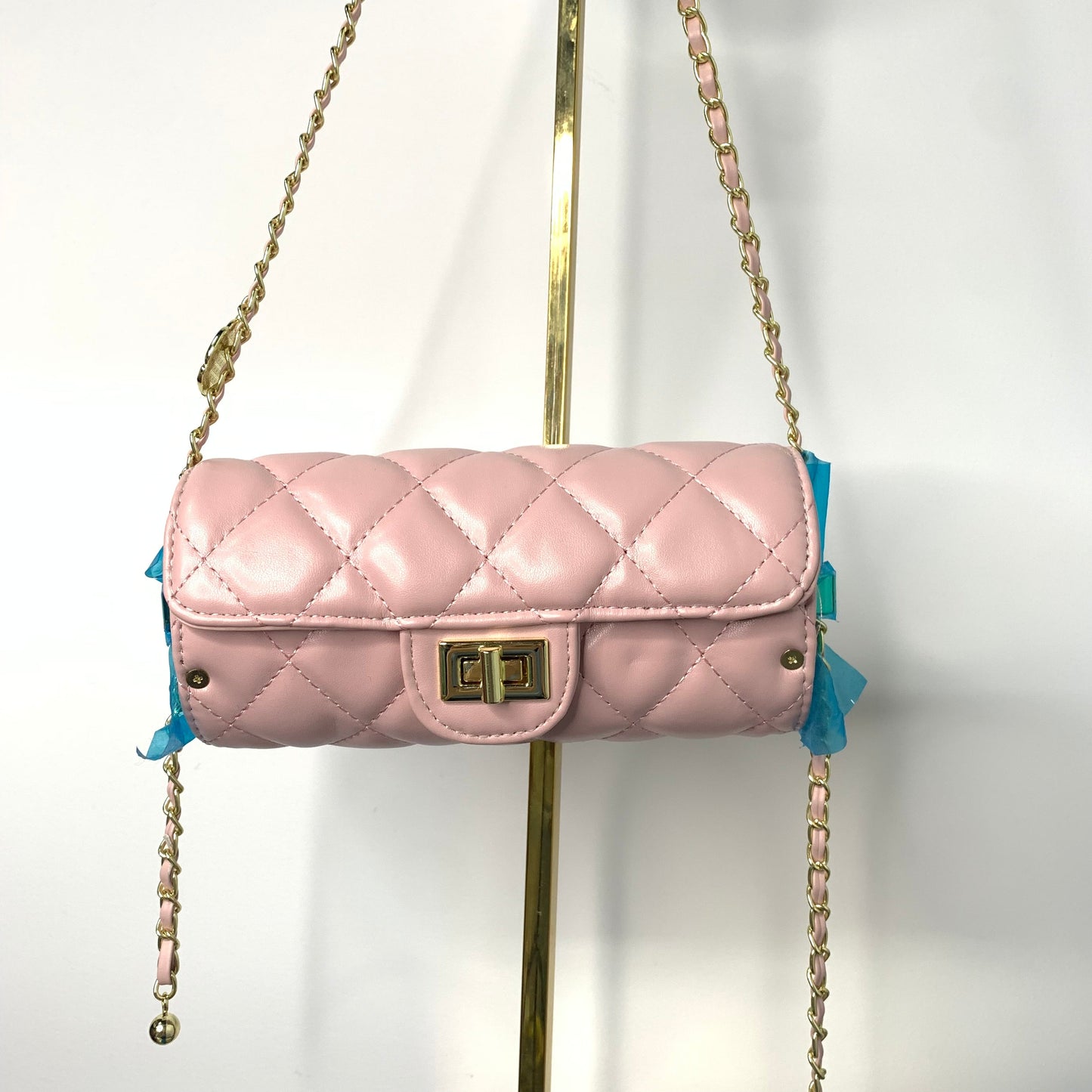 [YX]Gold trim pink bag