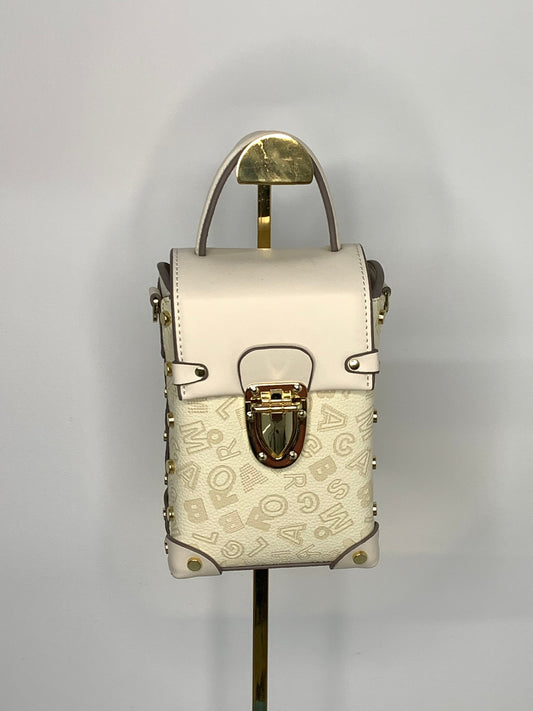 [YX] Gold buckle white bag