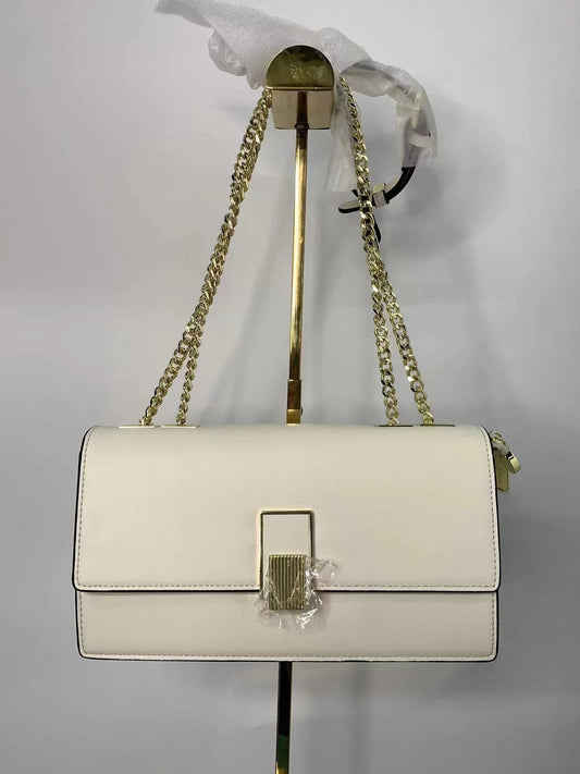 [YX] Gold trim white bag